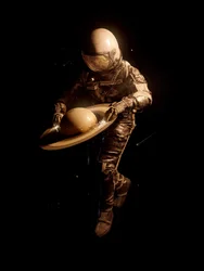 Astronaut en Saturnus