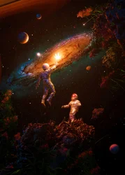 Astronauten Kosmisch Blad