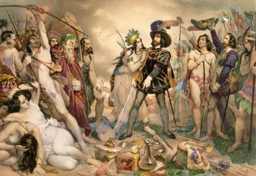 Verovering van Mexico: Hernando Cortés vernietigt zijn vloot bij Veracruz, 1519