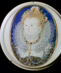 Hedendaags miniatuurportret van Elizabeth I van Engeland