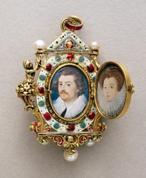 Portretten van onbekende man en vrouw, c.1590