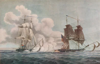 Pakketboot en kaper, c1819