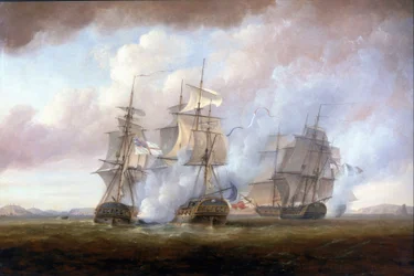 De verovering van de Franse fregatten 
