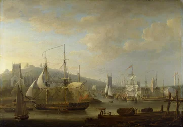 Uitzicht op de Haven van Bristol met de Kathedraal