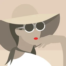 Vrouw met zonnehoed