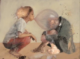 Hurkende kinderen - bubbel 2, 2020