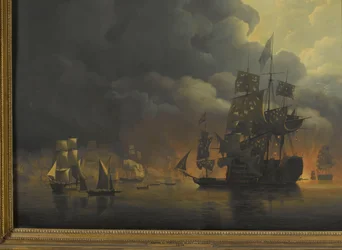 De Anglo-Nederlandse Vloot onder Lord Exmouth en Viceadmiraal Jonkheer Theodorus Frederik van Capellen die de Algerijnse Vestingen vernietigen, 27 augustus 1816