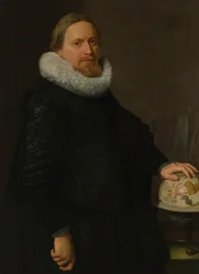 Man met een hemelglobe