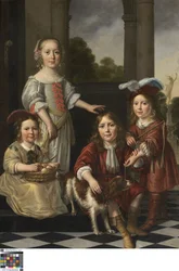 Portret van vier kinderen