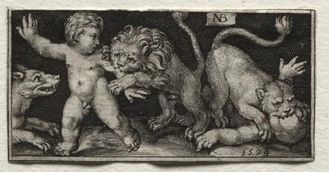 Leeuwen die kinderen aanvallen, 1594