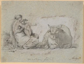 Pasiphaë met de kleine Minotaurus