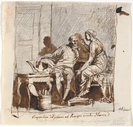 Seneca en Epicharis samenzweren tegen Nero
