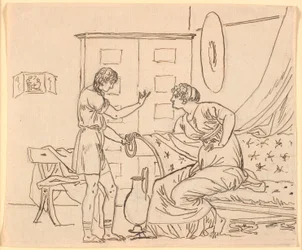 Studie voor Papirius en zijn moeder