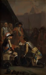 Magnus Stenbock geeft het fort van Tønning over aan Frederik IV in 1714