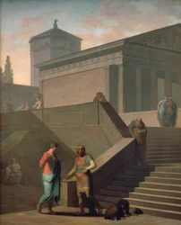 Scène van Andria (geïnspireerd door het toneelstuk van Terence)
