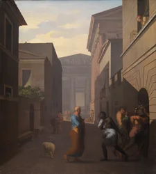 Simo en zijn voormalige slaaf Sosia, 1803