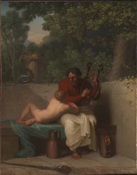 De Griekse Dichter Anacreon en Bathyll