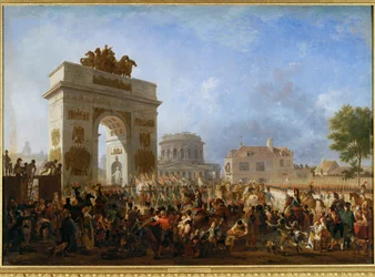 Entree de la Garde Imperiale à Paris, par la barrière de Pantin, le 15 novembre 1807 ...