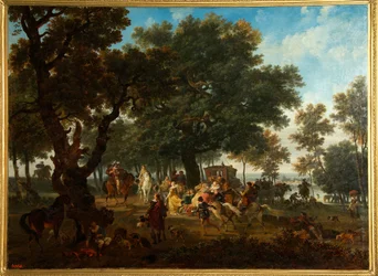 Jachtpartij van koning Hendrik IV van Frankrijk (1553-1610) en zijn gevolg