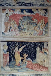 Wandtapijt van de Openbaring (1373-1383), nr. 47: het Lam op de berg Zion
