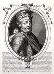 Filips Augustus II (1165-1223) Koning van Frankrijk, uit 