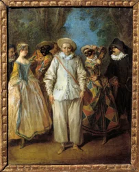 De acteurs van de Italiaanse Comedie (commedia dell