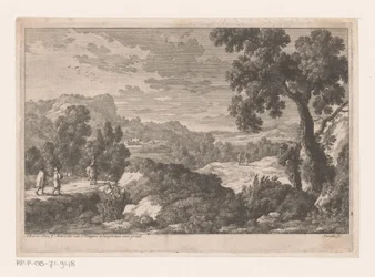 Landschap met reizigers
