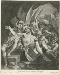 Graflegging van Christus door engelen