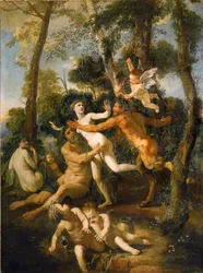 Pan en Syrinx: Syrinx (olieverf op doek)