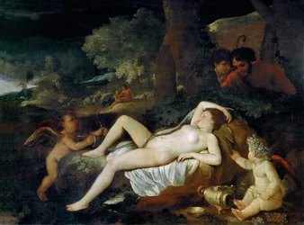 Rustende Venus met Cupido