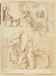 Studies naar Andrea Mantegna, Giulio Romano en de Antieken
