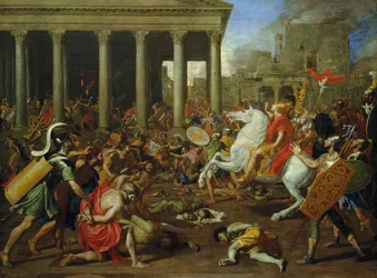 De vernietiging van de tempels in Jeruzalem door Titus, ca. 1638/39