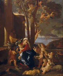 De Heilige Familie met Sint Johannes de Doper