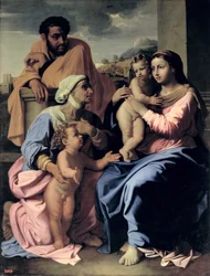 De Heilige Familie met St. Elizabeth en Johannes de Doper