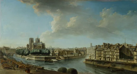 Het koor van de Notre-Dame en de westelijke punt van het Île Saint-Louis