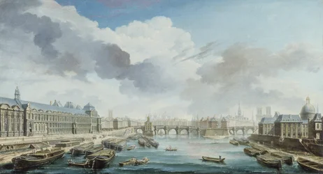Het Louvre, Pont-Neuf en Collège des Quatre-Nations, nu het Institut de France, gezien vanaf de Pont Royal