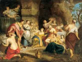 Telemachus op het eiland van Calypso