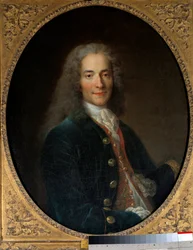 Portret van Francois Marie Arouet genaamd Voltaire (1694-1778) op 24-jarige leeftijd