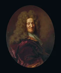 Portret van Jean de La Fontaine, 73 jaar oud, ca. 1694 (olieverf op doek)
