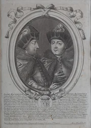 De tsaren Ivan Alexeyevich en Peter Alexeyevich van Rusland