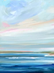 Pastelkleurige oceaanhorizon