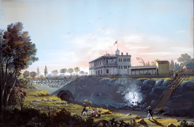Uitzicht op de tunnel van de Harlem Railroad, ca.1837