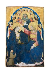 Kroning van de Maagd met een schenker van de franciscaner orde, actief in Venetië 1394-1427