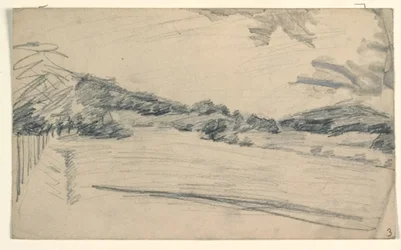 Landschap met een laan