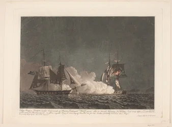 De strijd tussen de brik Lougen en een Engelse brik, 14 maart 1808
