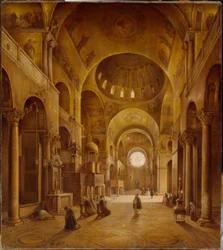Binnenaanzicht van de San Marco-basiliek in Venetië
