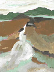 Abstracte bergwaterval