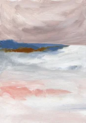 Blush Horizon: Zeelandschap