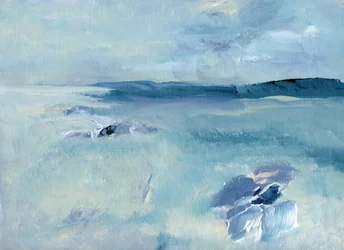 Rustig blauw zeegezicht