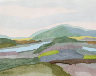 Gedempt berglandschap
